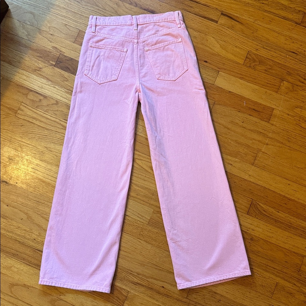 Frame Denim Women's Flare Jeans in Pink - Picture 8 of 12